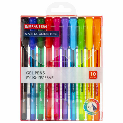 ����� ������� ����� 10��. BRAUBERG "Extra Glide Gel" �����������, ���������� ���������� 0,7��/0,5��