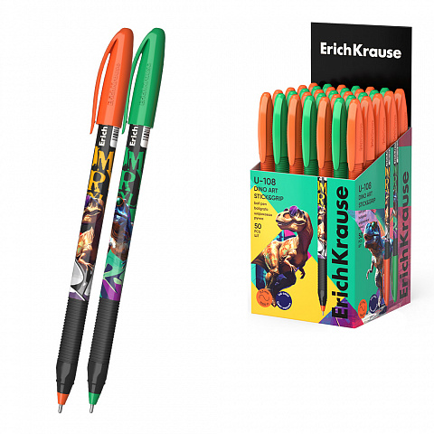 ����� ������. ErichKrause� "U-109 Stick&Grip Dino Art" 1��/0,3��, �����